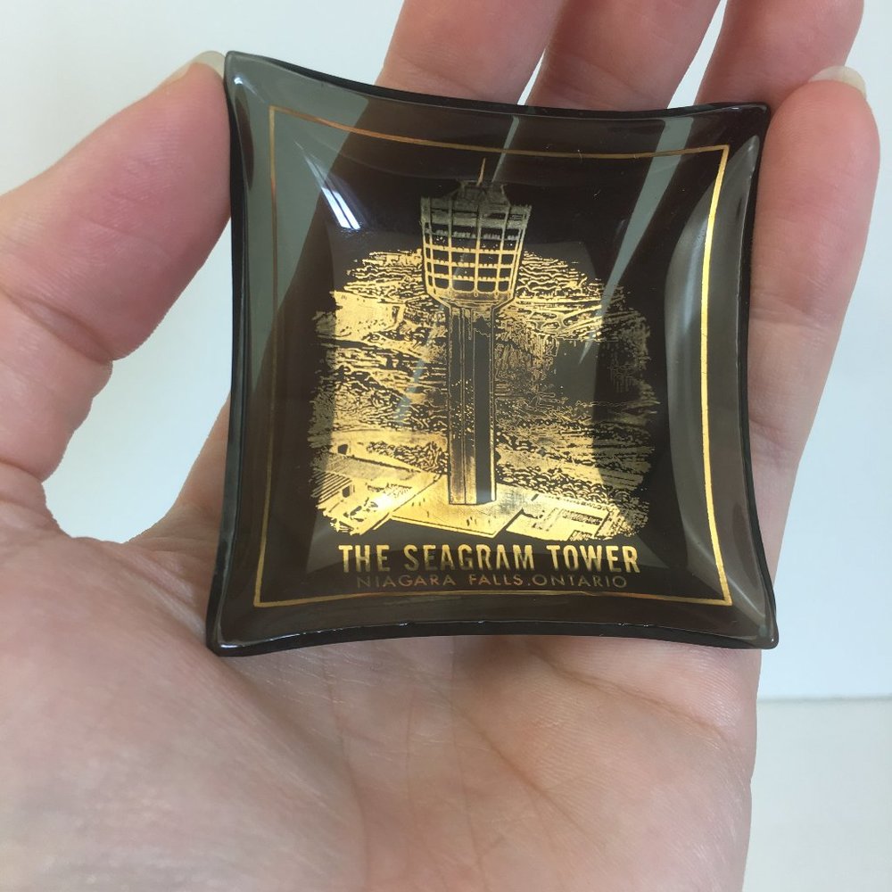 Vtg Seagram Tower Niagara Falls Ontario Small Dish‎